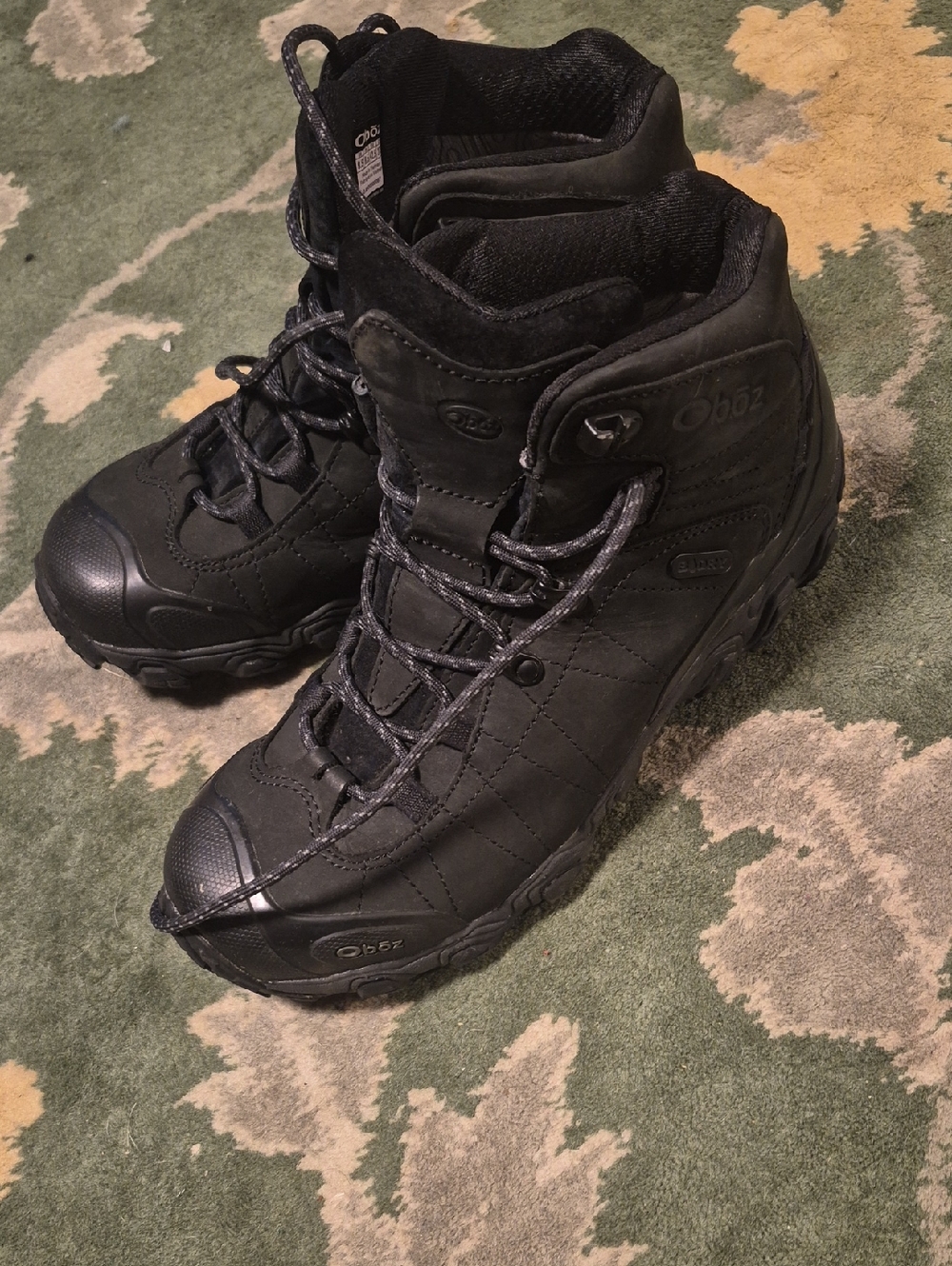 Oboz Men's Black Waterproof Hiking Boots